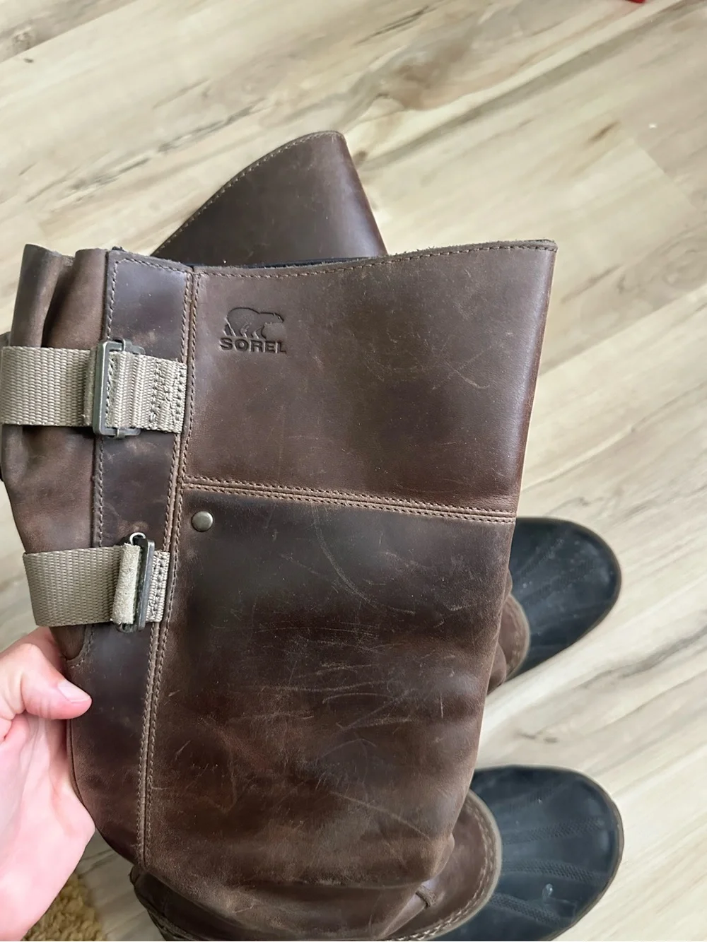 Sorel slimpack leather riding tall boot